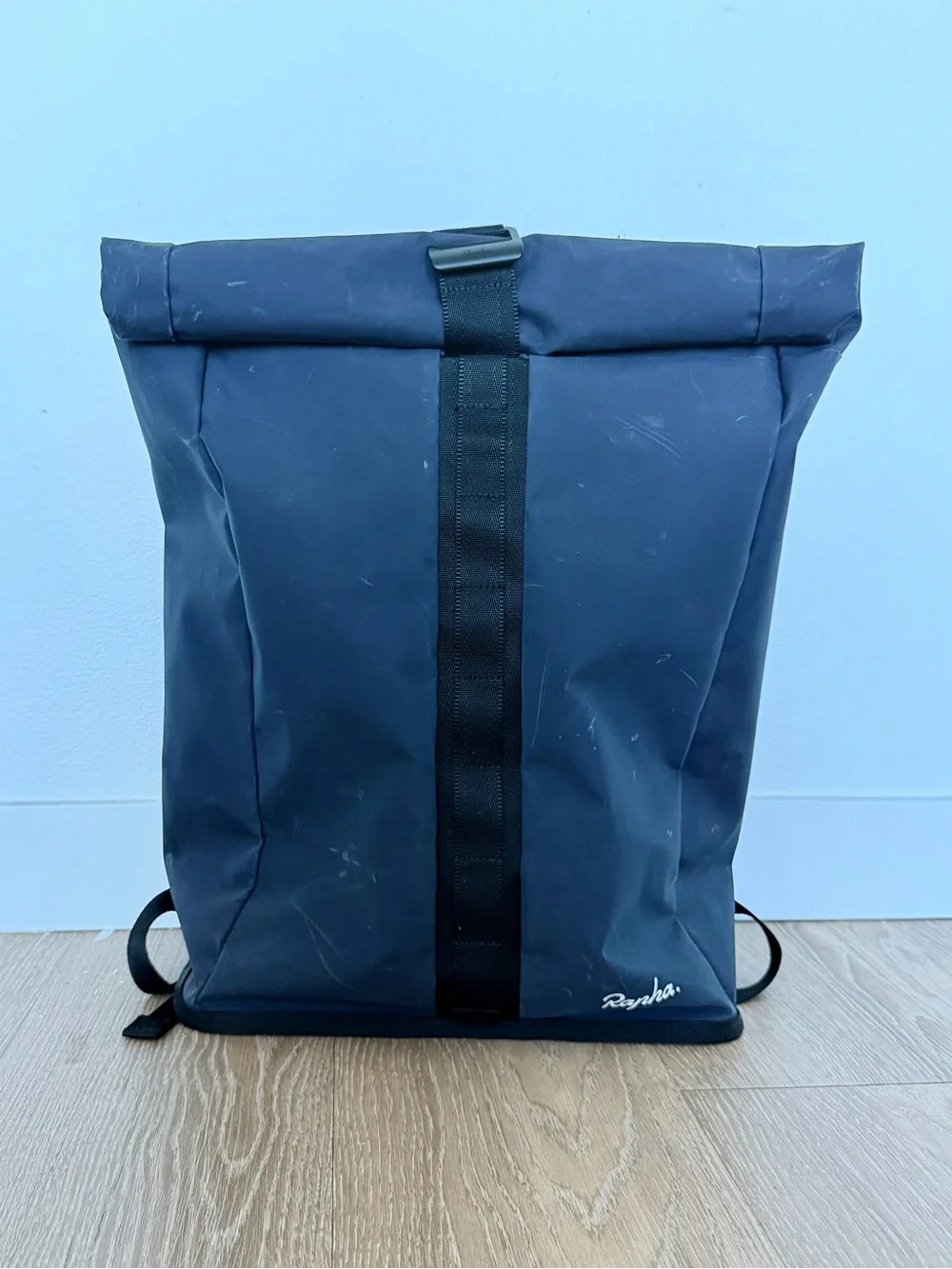 Rare Rapha Roll-Top Backpack - Navy x Hi Vis Pink